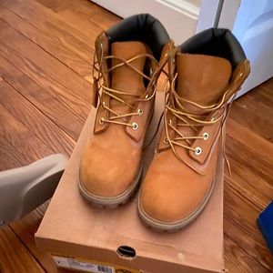 Size 7 kids Brown Timberland boots